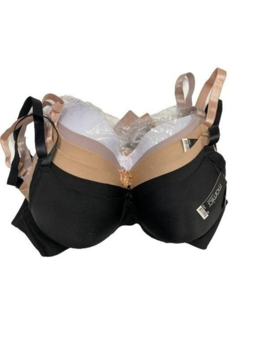 Six-Pack Smooth Everyday Bras 34D Neutral Colors